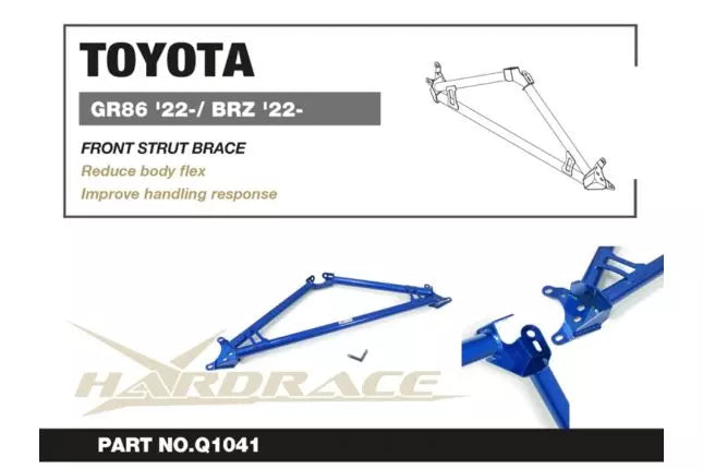 Hardrace | Barra duomi anteriore - rinforzo triangolare (RHD e LHD) | GR86 e BRZ II