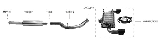 Bastuck | Klappenabgasanlage MSD & ESD (Cat-Back) | GR 86 & BRZ II| ECE-Zulassung