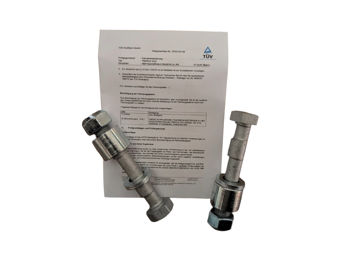 H&R | Sturzkorrekturschrauben (Teilegutachten) | GT/GR86 & BRZ I&II