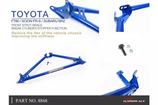 Hardrace | Barra duomi anteriore - barra triangolare con fermo freno (LHD) | GT86 e BRZ I