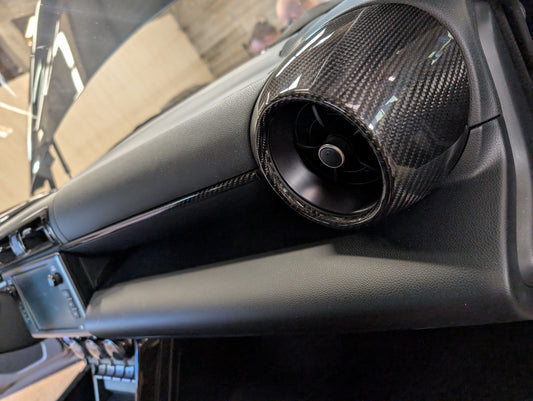 GreenFuchs | Full carbon dashboard cover for passenger (stick-on) | GR86 & BRZ II