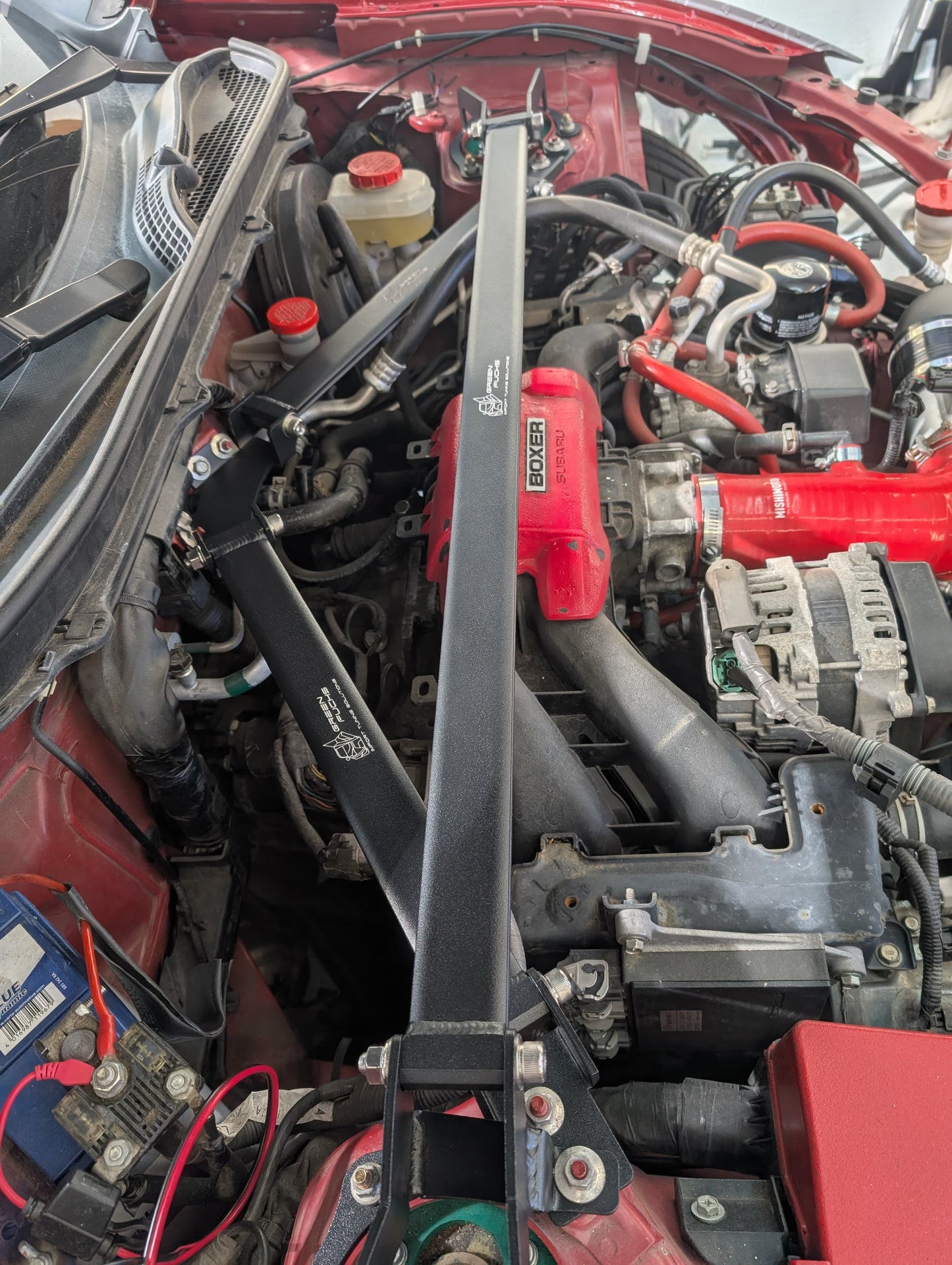 GreenFuchs | Front strut brace (+triangle) | GT/GR 86 & BRZ I/II