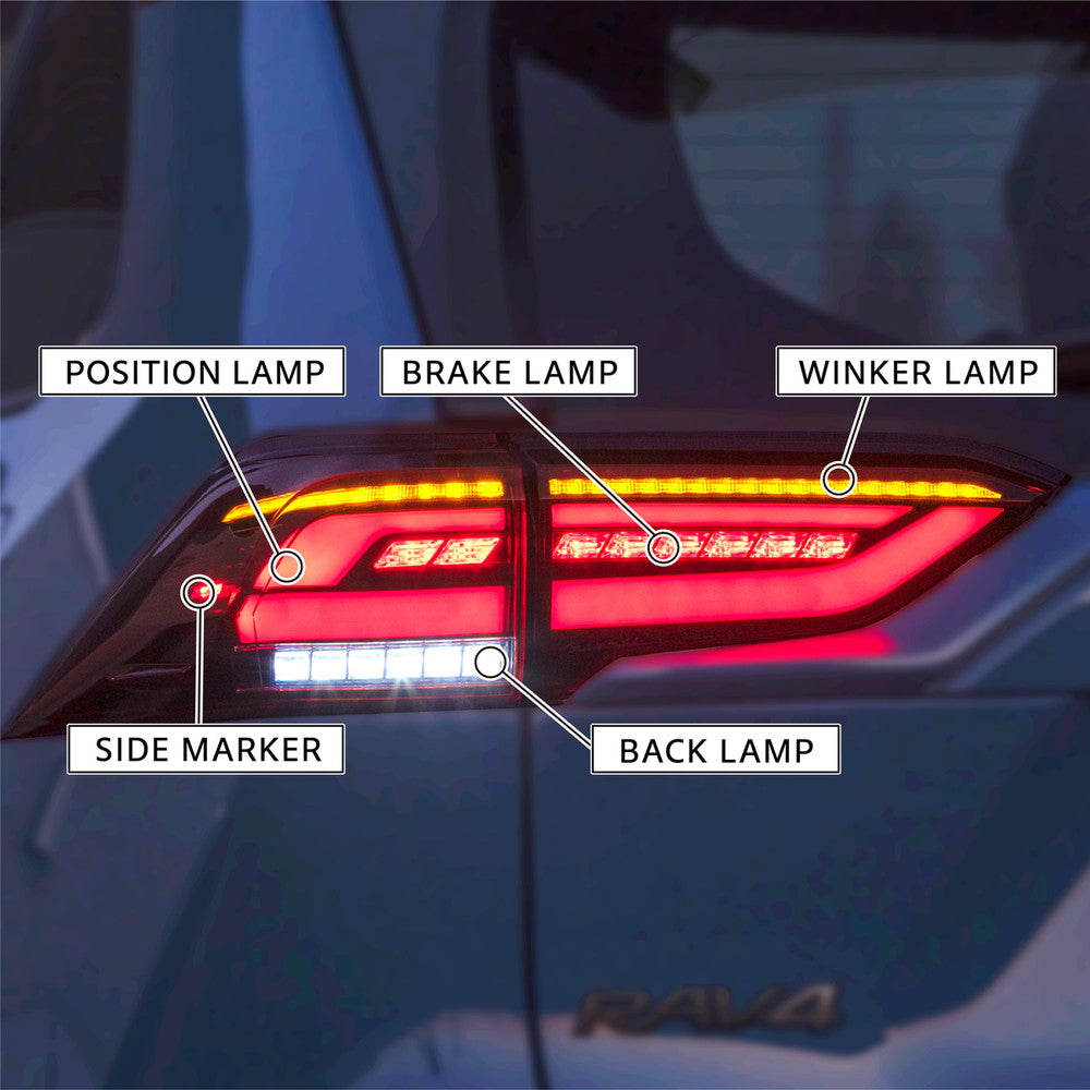 Valenti | Fanale posteriore Ultra LED (rosso / fumé) | RAV4 serie 50 (omologato ECE)