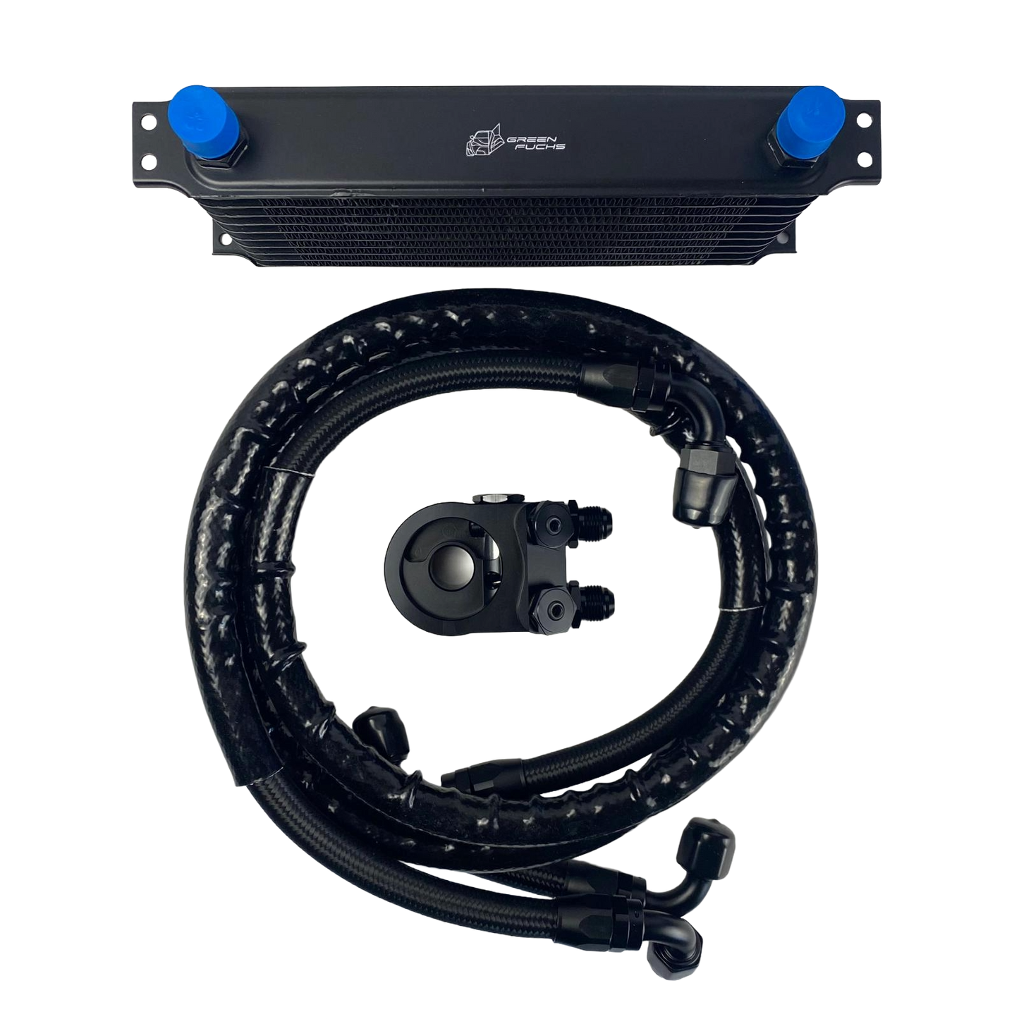 GreenFuchs | 10 Reihen Ölkühler mit Thermostat & Luftleitblechen | GR86 & BRZ II