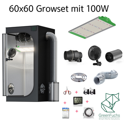 -SALE-Growtent Komplettset 60x60 100W / 80x80 200W